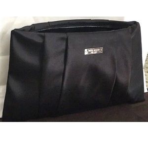 Kate Spade Black Satin Bridal Clutch